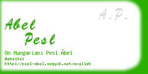 abel pesl business card